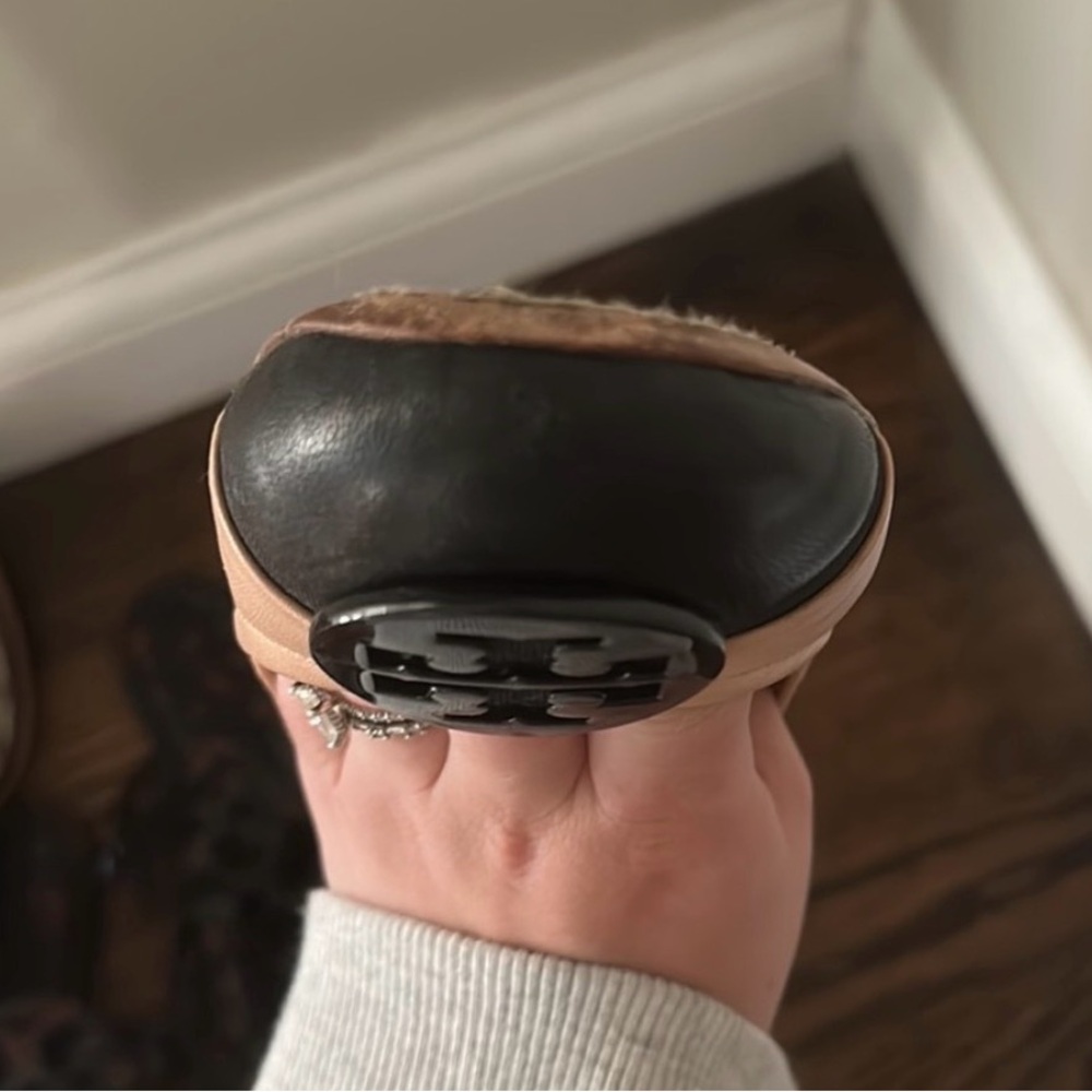 Tory Burch Nude and Black Flats - Picture 3 of 4